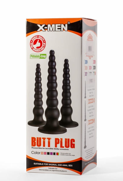 X-MEN - X-MEN 11.81" BUTT PLUG BLACK L