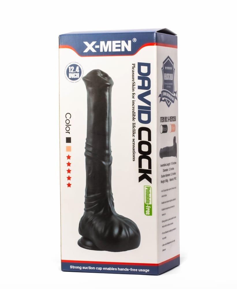 X-MEN - X-MEN DAVID 12.4" COCK BLACK