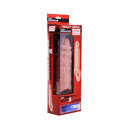 XR BRANDS - SIZE MATTERS REALLY AMPLE PENIS ENHANCER SHEATH BEIGE