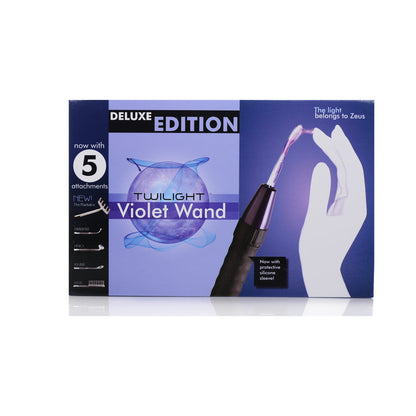 XR BRANDS - ZEUS DELUXE EDITION TWILIGHT VIOLET WAND WITH 5 ATTACHMENTS
