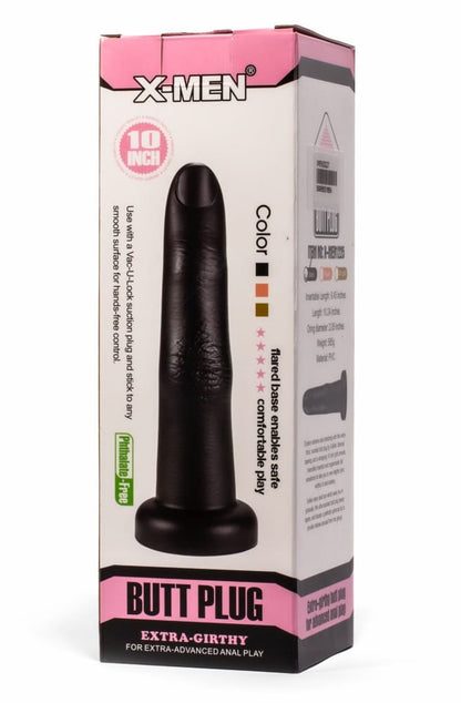 X-MEN - X-MEN 10.24" EXTRA GIRTHY BUTT PLUG BLACK