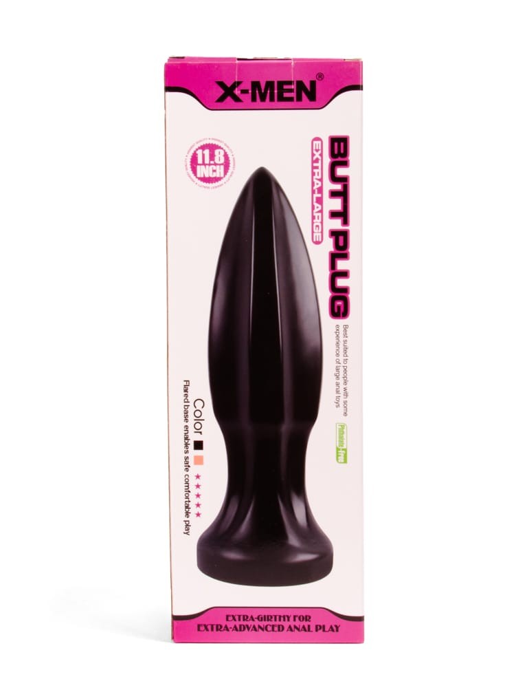 X-MEN - X-MEN 11.8 INCH BUTT PLUG BLACK