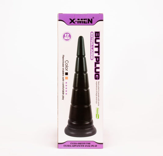 X-MEN - X-MEN 12 INCH BUTT PLUG BLACK