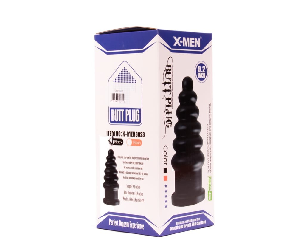 X-MEN - X-MEN 9.2 INCH BUTT PLUG BLACK