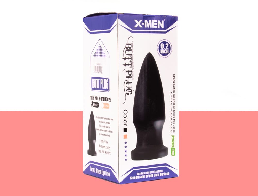X-MEN - X-MEN 9.2 INCH BUTT PLUG BLACK