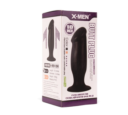 X-MEN - X-MEN 10 INCH BUTT PLUG BLACK