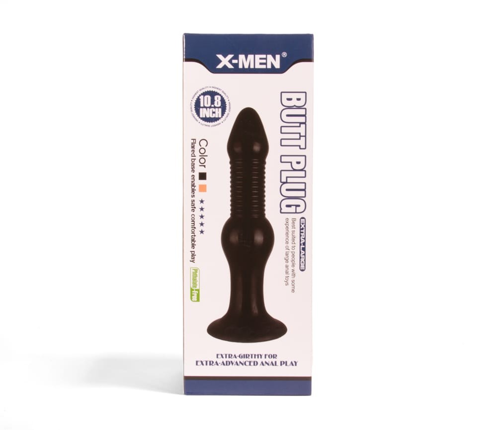 X-MEN - X-MEN 10.8 INCH BUTT PLUG BLACK