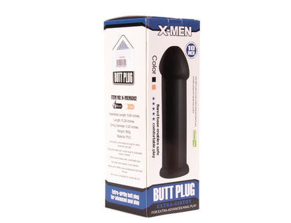 X-MEN - X-MEN 10 INCH BUTT PLUG BLACK