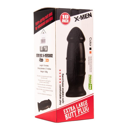 X-MEN - X-MEN 10 INCH BUTT PLUG BLACK