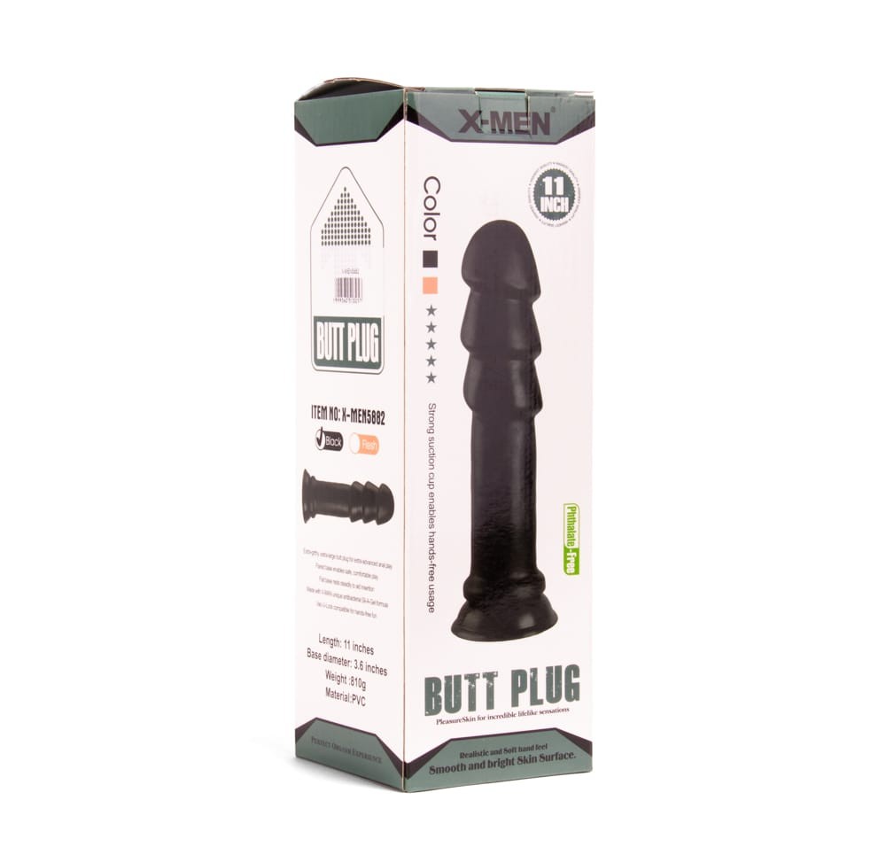 X-MEN - X -MEN 11 INCH BUTT PLUG BLACK