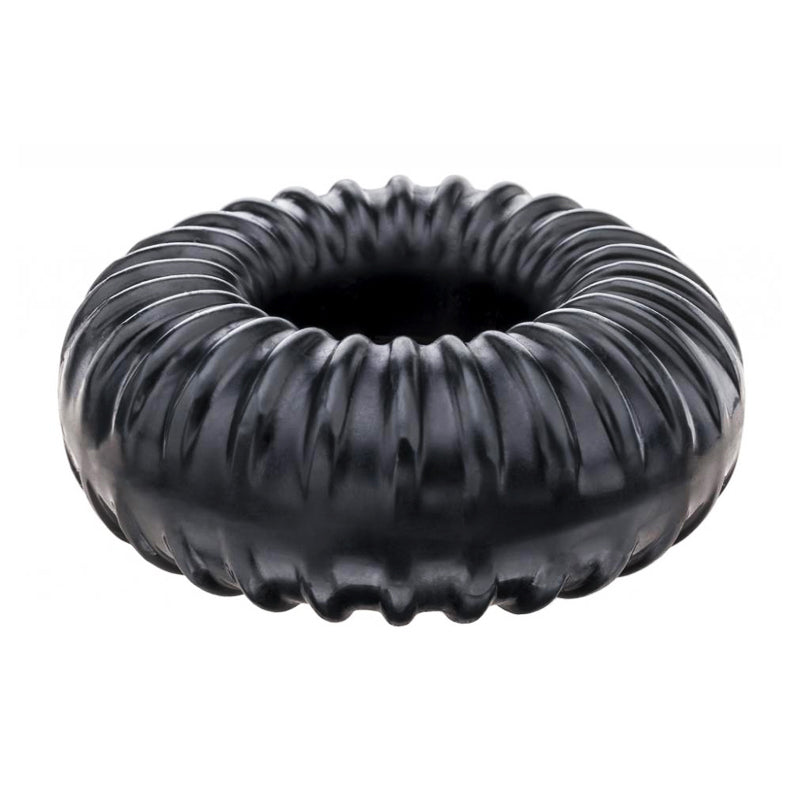 RIBBED RING - BLACK