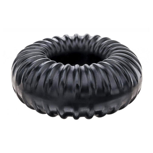 RIBBED RING - BLACK