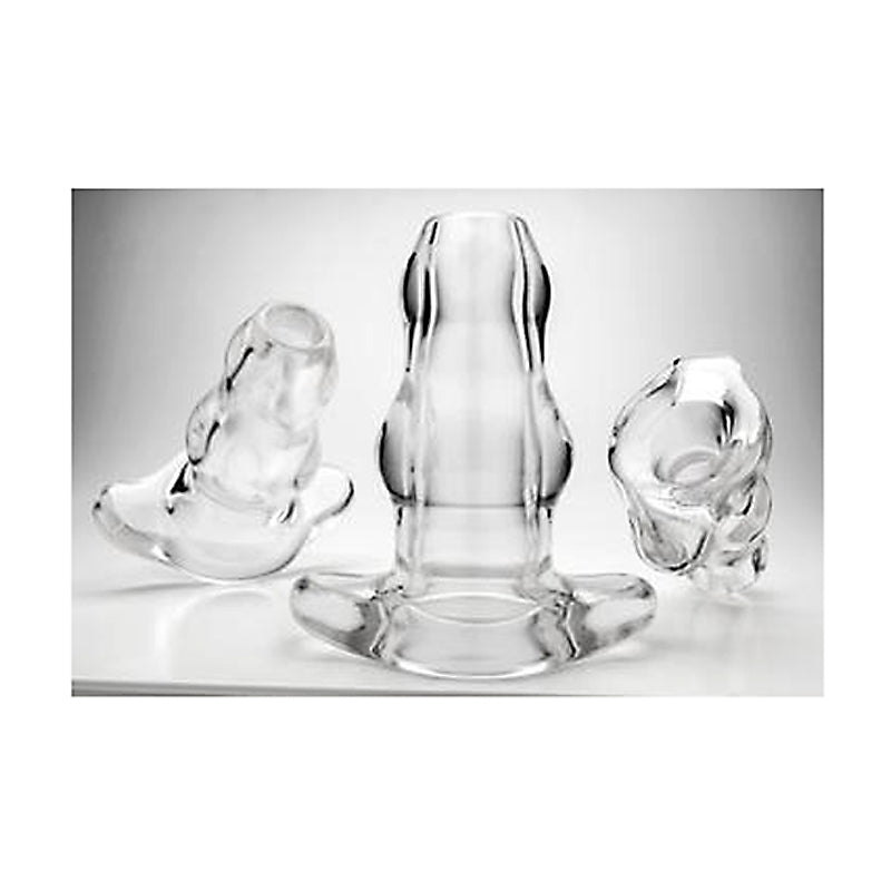 PERFECT FIT - DOUBLE TUNNEL PLUG - CLEAR - MEDIUM
