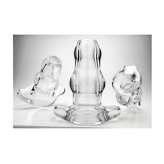 DOUBLE TUNNEL PLUG - CLEAR - MEDIUM