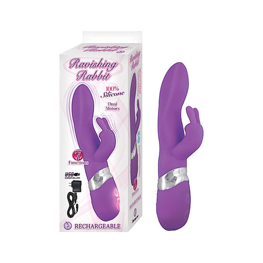 RAVISHING RABBIT MULTISPEED WATERPROOF CLIT STIMULATING VIBE (PURPLE)