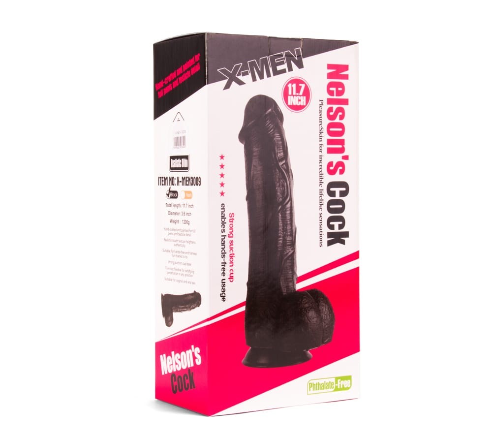 X-MEN - X-MEN NELSON'S 11.7 INCH COCK BLACK