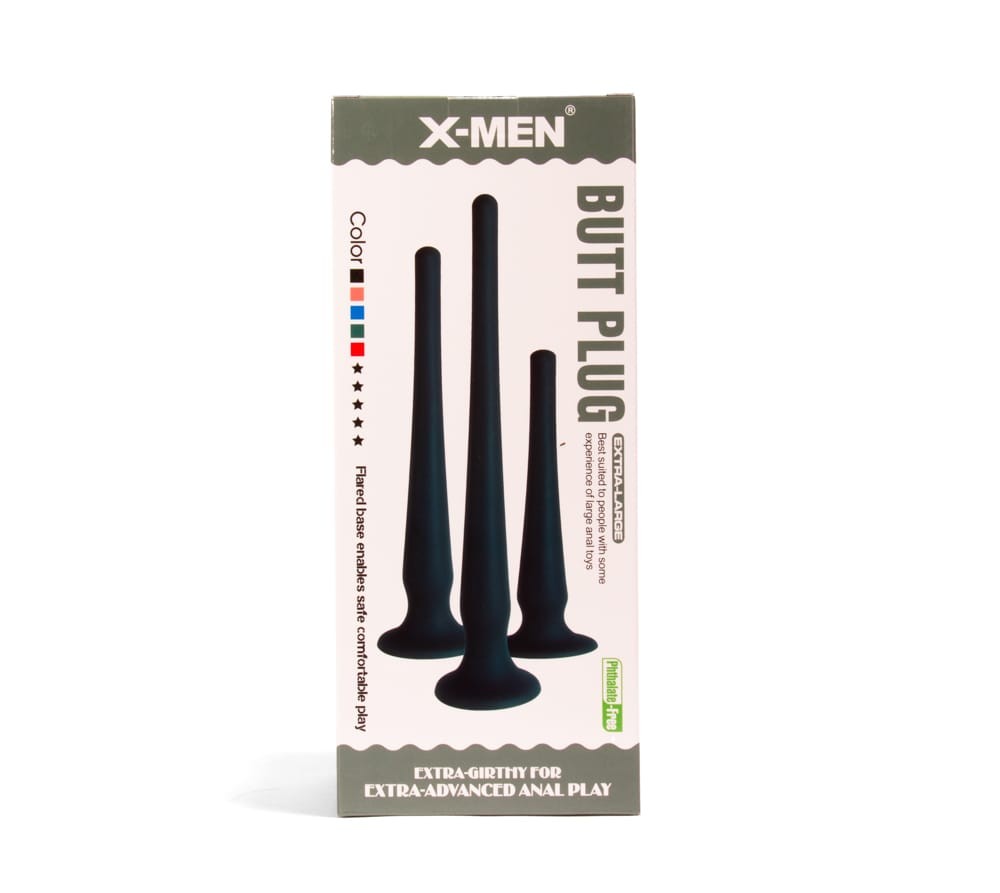 X-MEN - X-MEN BUTT PLUG SIZE L BLACK