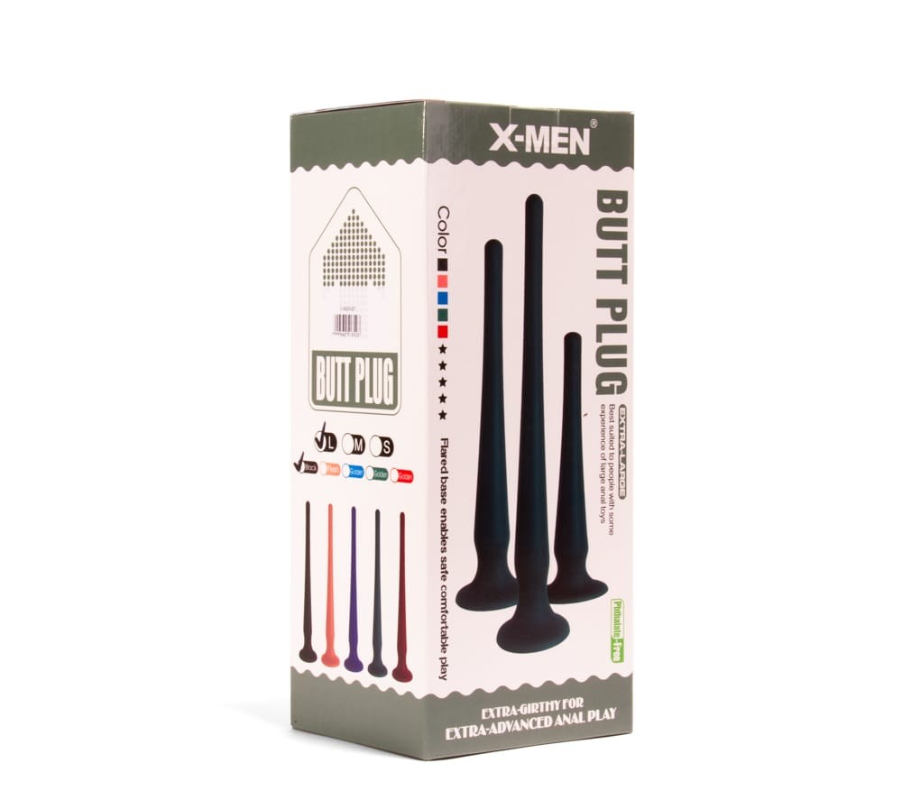 X-MEN - X-MEN BUTT PLUG SIZE L BLACK
