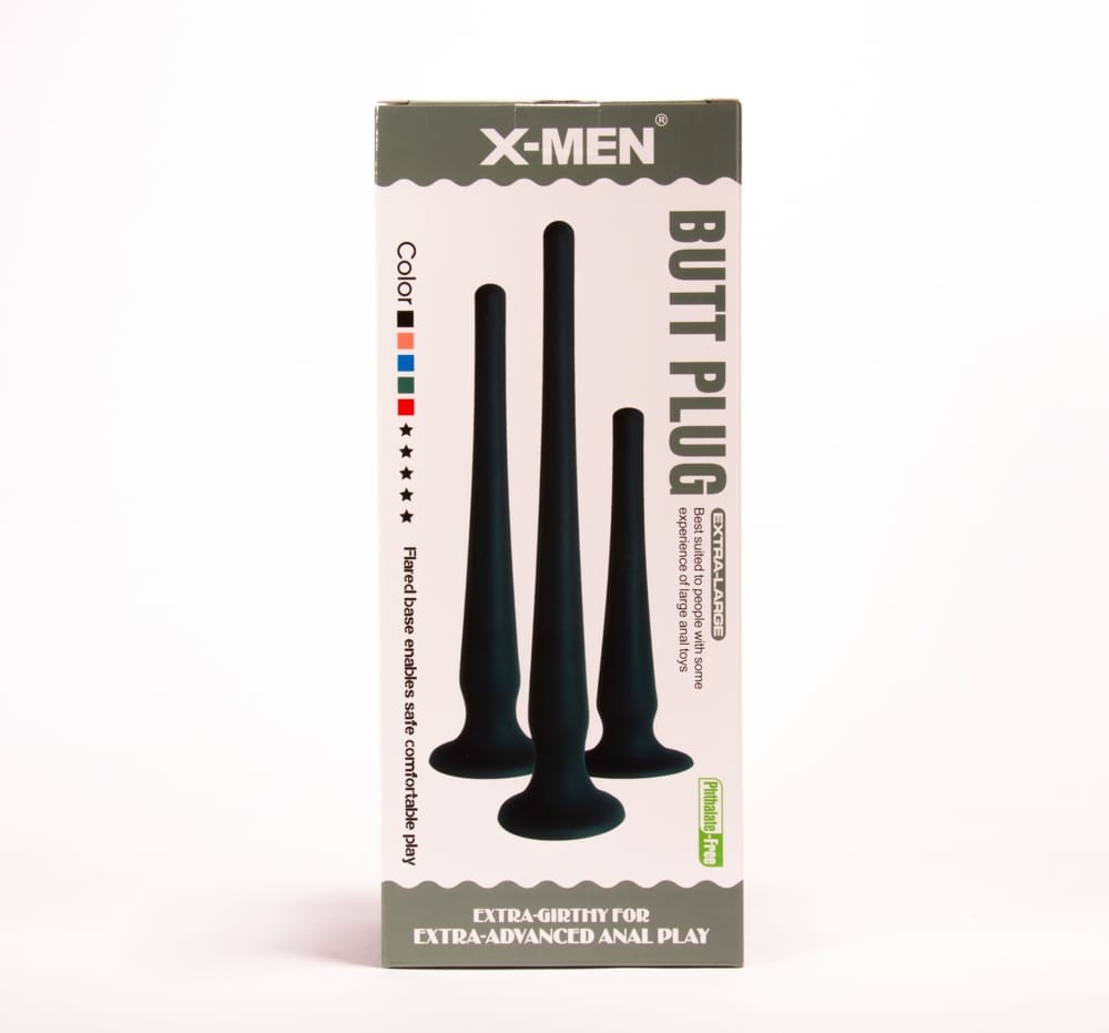 X-MEN - X-MEN BUTT PLUG SIZE M BLACK