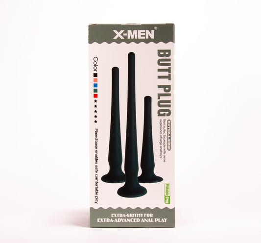 X-MEN - X-MEN BUTT PLUG SIZE M BLACK