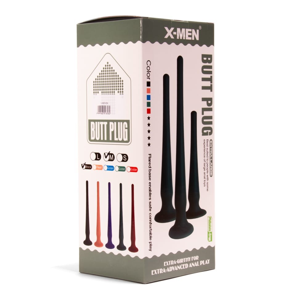 X-MEN - X-MEN BUTT PLUG SIZE M BLACK