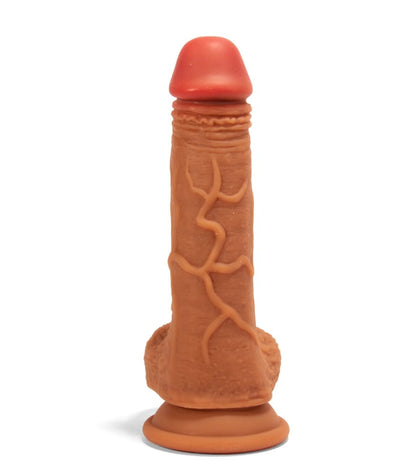X-MEN - X-MEN 8.3 INCH DOUBLE LAYER SILICONE DILDO BROWN_B0O50_1
