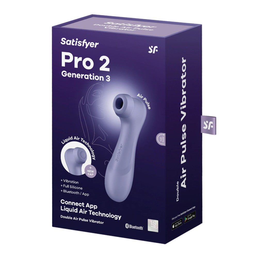 SATISFYER - PRO 2 GENERATION 3 WITH LIQUID AIR LILAC BLUETOOTH/APP