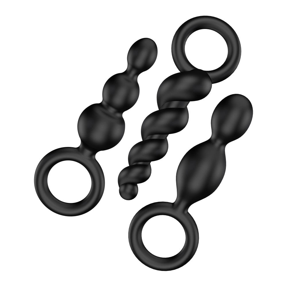 SATISFYER - SATISFYER BOOTY CALL (SET OF 3) BLACK