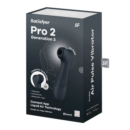 SATISFYER - PRO 2 GENERATION 3 WITH LIQUID AIR BLACK BLUETOOTH/APP