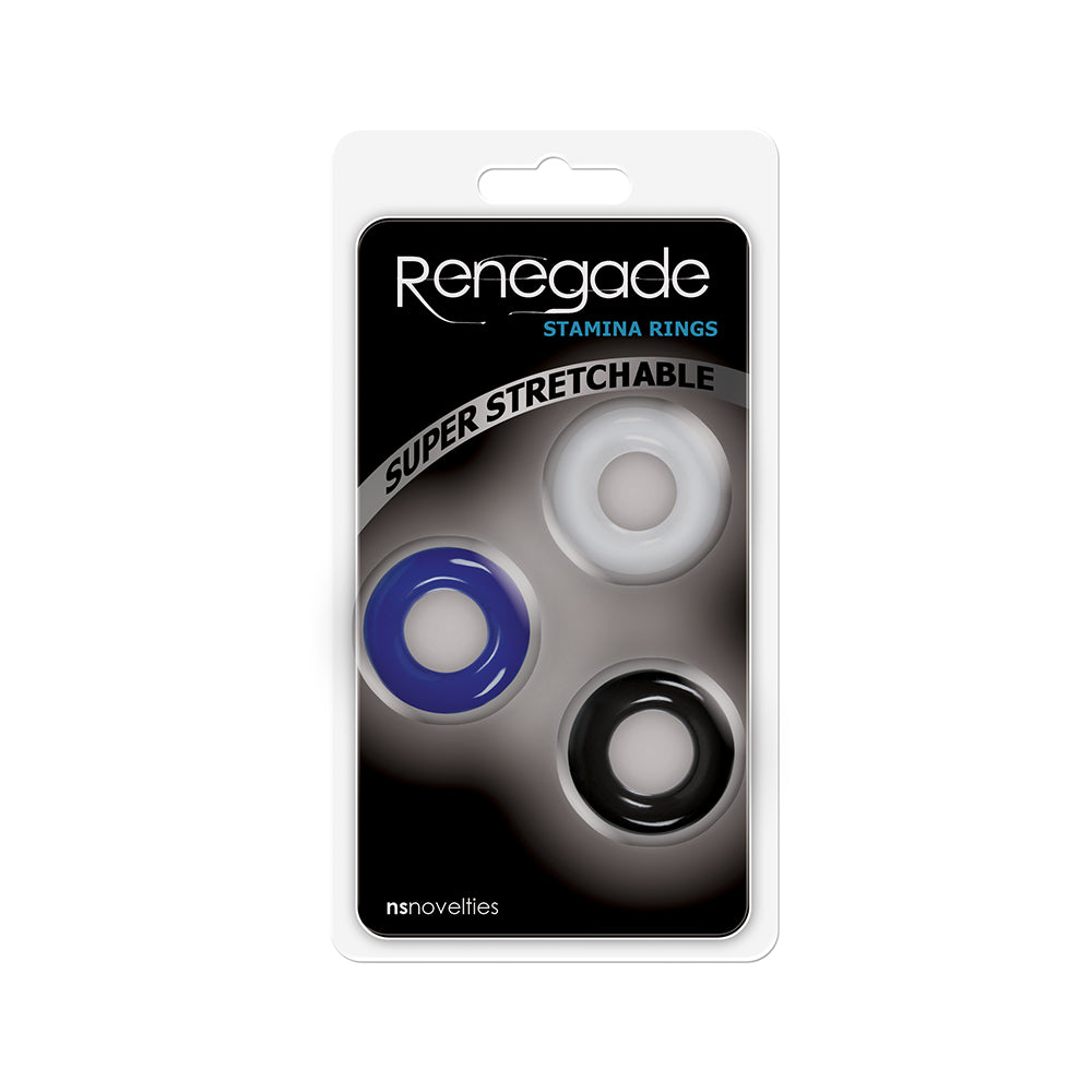 NS NOVELTIES - RENEGADE STAMINA RINGS 3-PACK