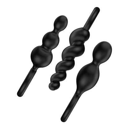 SATISFYER - SATISFYER BOOTY CALL (SET OF 3) BLACK