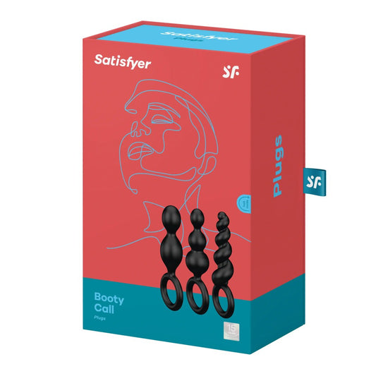 SATISFYER - SATISFYER BOOTY CALL (SET OF 3) BLACK