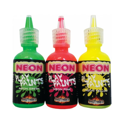 HOTT PRODUCTS - NEON BODY PAINTS 3PK CARD