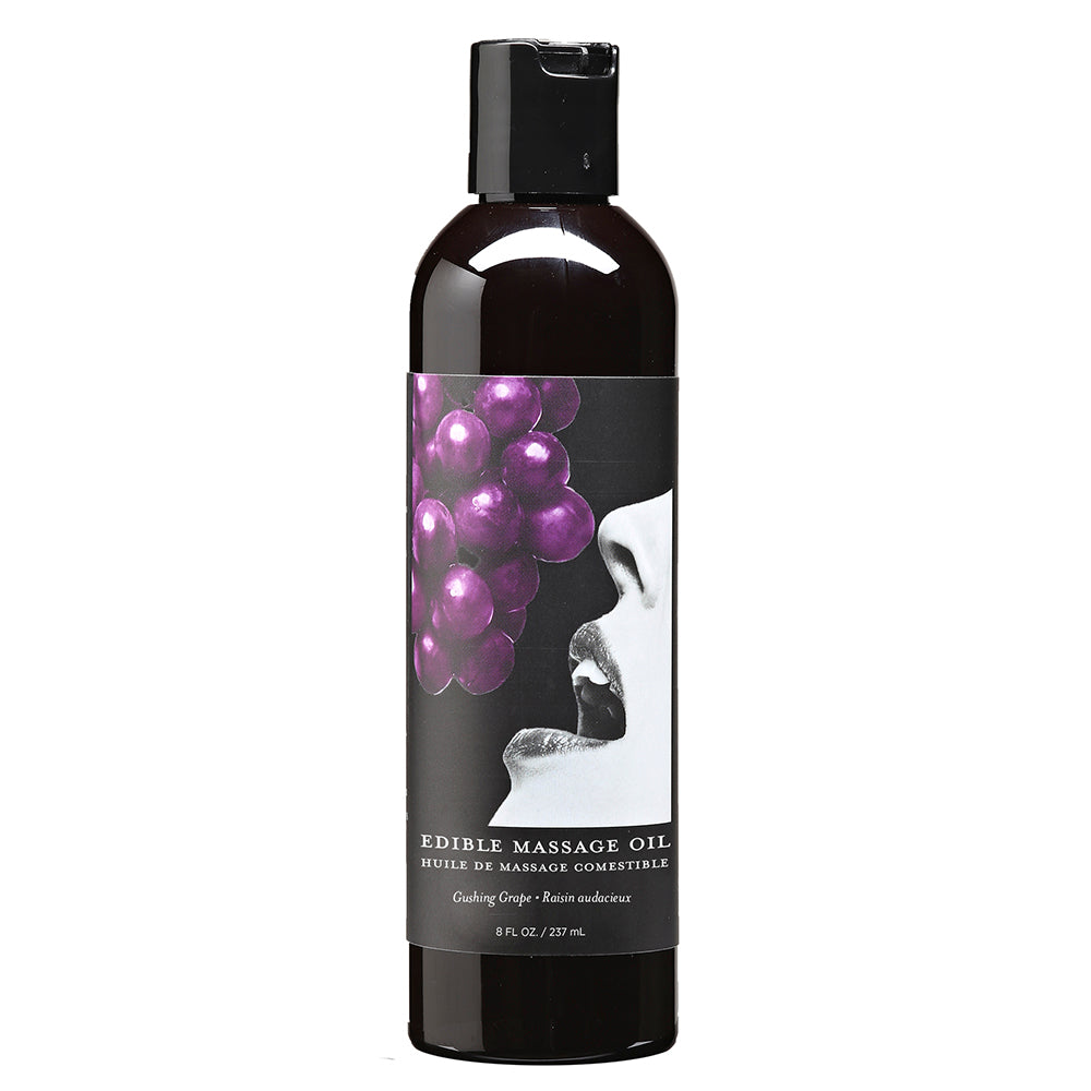 EARTHLY BODY - EDIBLE MASSAGE OIL GRAPE 8OZ.