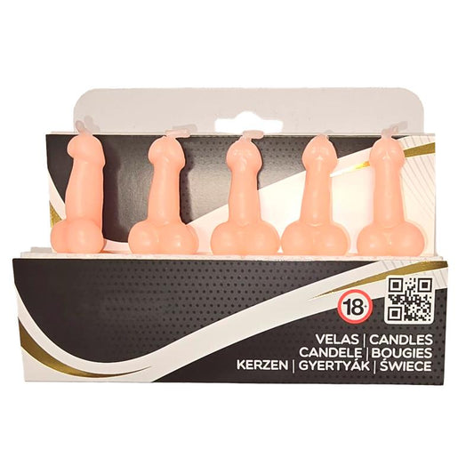 DIVERTY SEX - 5 PENIS-SHAPED CANDLES SET