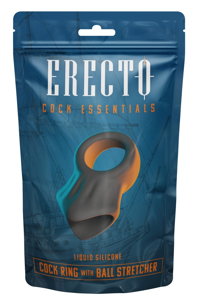 ERECTO - COCK RING WITH BALL STRETCHER