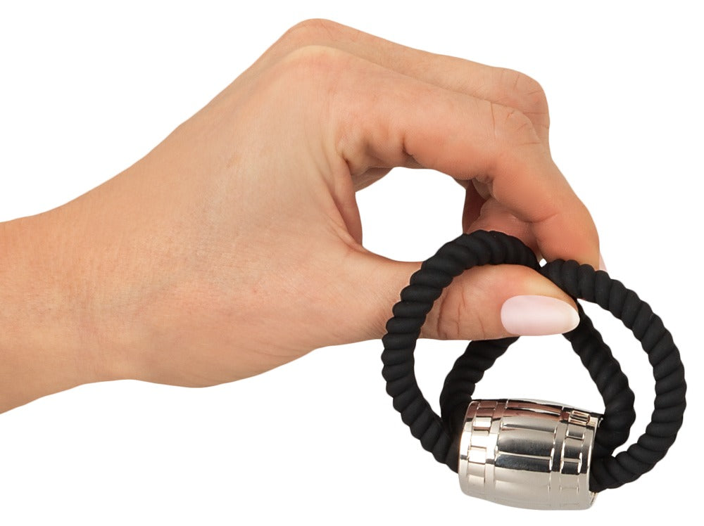 REBEL - HEAVY ROPE COCK STRAP WITH TWO LOOPS