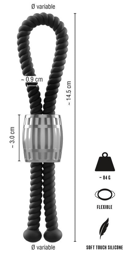 REBEL - HEAVY ROPE COCK STRAP