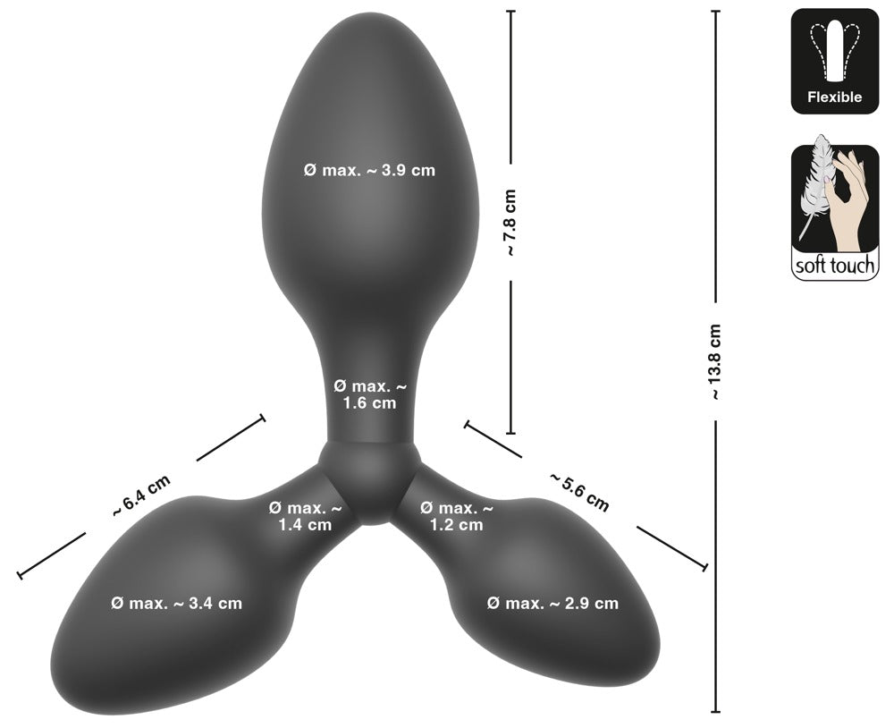 BLACK VELVETS - TRAINING TRIPLE BUTT PLUG