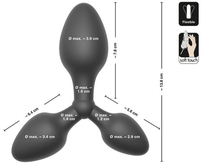 BLACK VELVETS - TRAINING TRIPLE BUTT PLUG