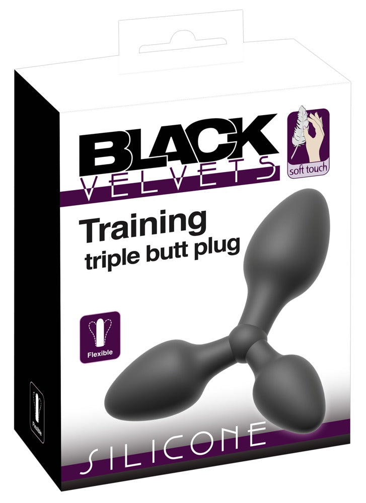 BLACK VELVETS - TRAINING TRIPLE BUTT PLUG