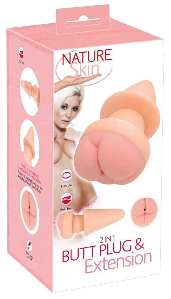 NATURE SKIN - 2IN1 BUTT PLUG & EXTENSION