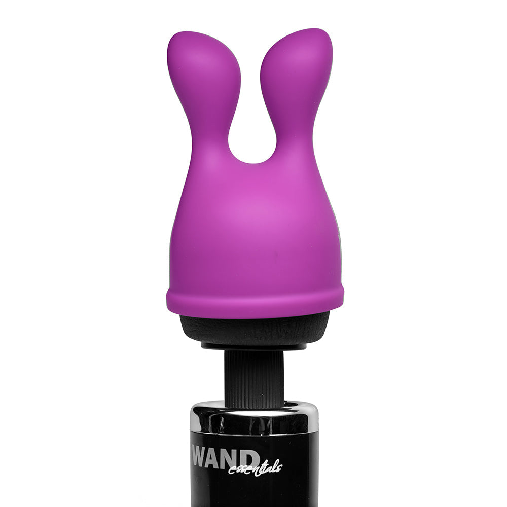 WAND ESSENTIALS BLISS TIPS DUAL STIMULATION SILICONE ATTACHMENT PURPLE