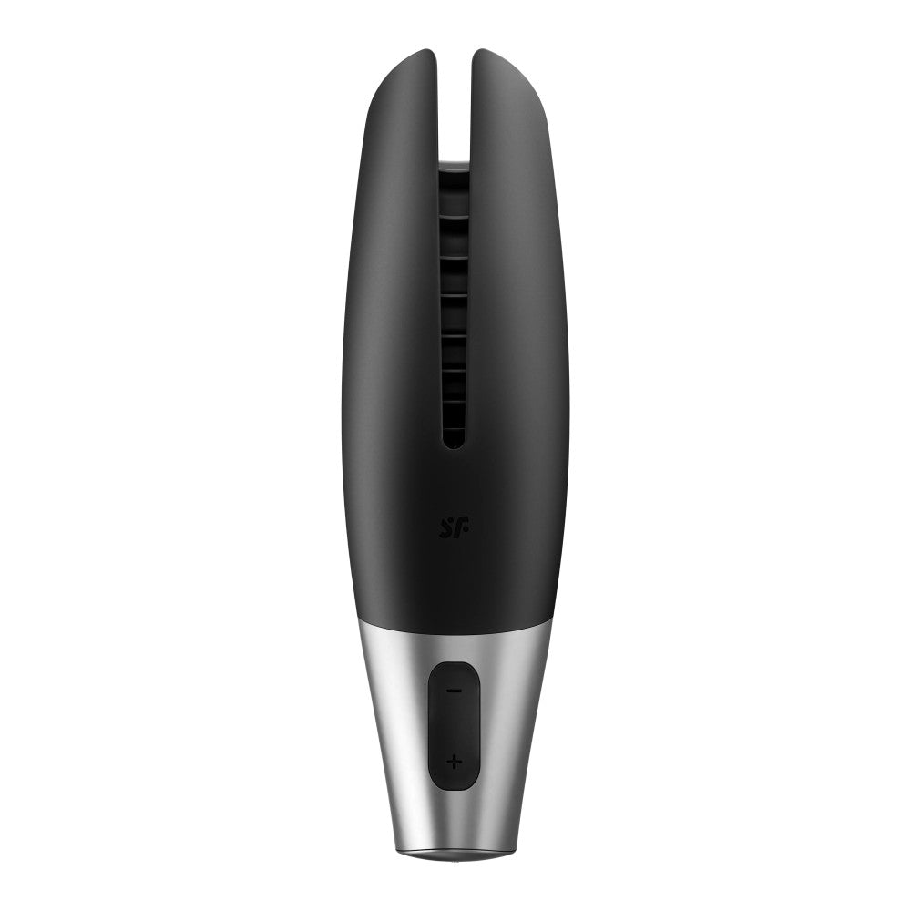 SATISFYER - POWER MASTURBATOR BLACK SILVER