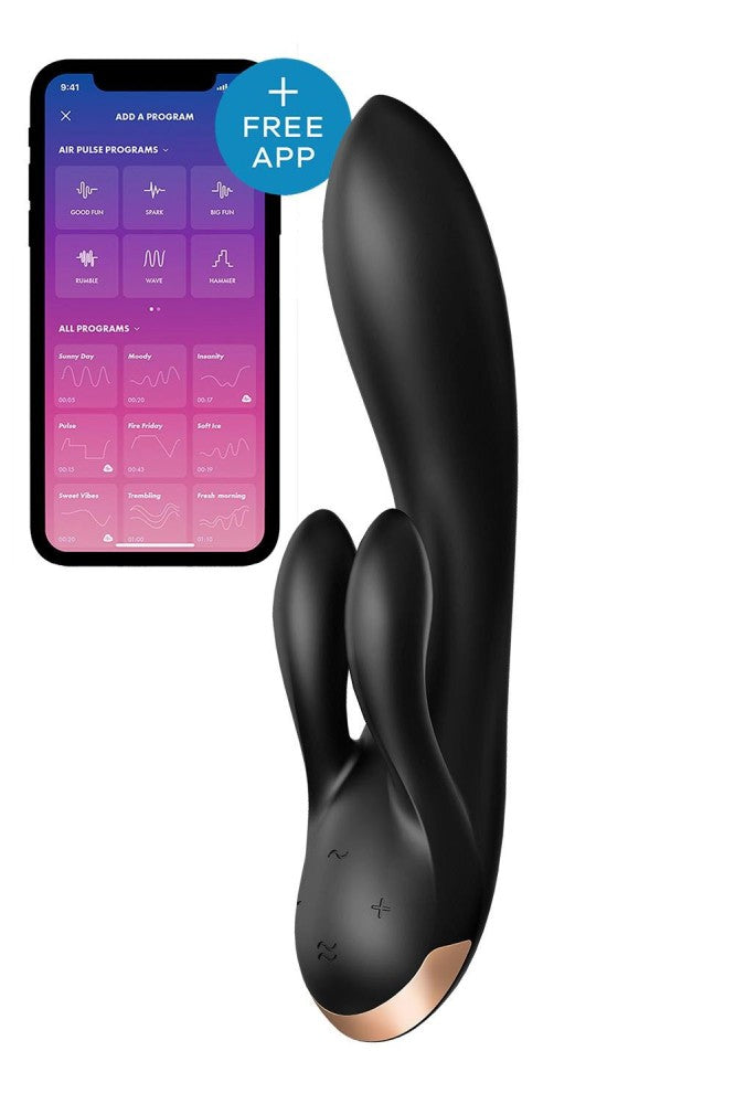 SATISFYER - DOUBLE FLEX BLACK