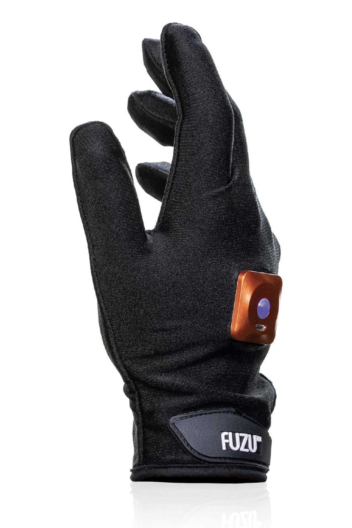 FUZU - VIBRATING MASSAGE GLOVE RIGHT HAND MEDIUM - BLACK
