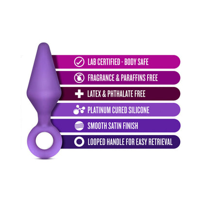LUXE CANDY RIMMER MEDIUM SILICONE ANAL PLUG PURPLE