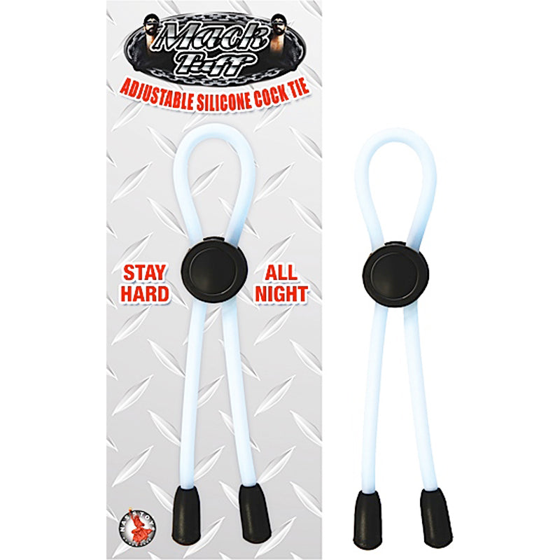 NASSTOYS - MACK TUFF ADJUSTABLE SILICONE COCK TIE (CLEAR)  LASSO/BOLO
