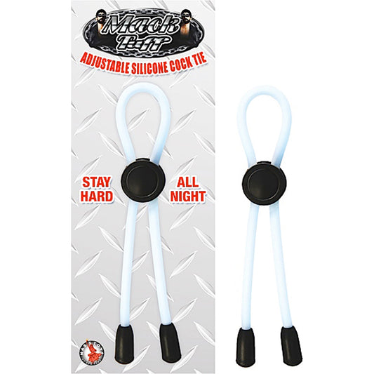NASSTOYS - CORBATA DE PENE AJUSTABLE DE SILICONA MACK TUFF (TRANSPARENTE) LAZO/BOLO