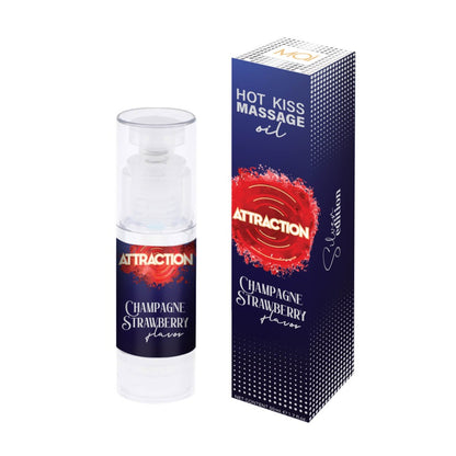 OUTLET - MASSAGE OIL  ATTRACTION CHAMPAGNE STRAWBERRY 50 ML